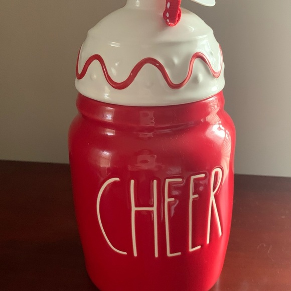 Rae Dunn Christmas Canister “CHEER” with lid - Picture 1 of 7